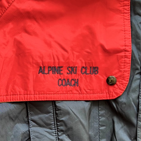 True Vintage Ditrani Entrant Alpine Ski Club Coach Jacket Winter Coat Blue Red M - Picture 6 of 15